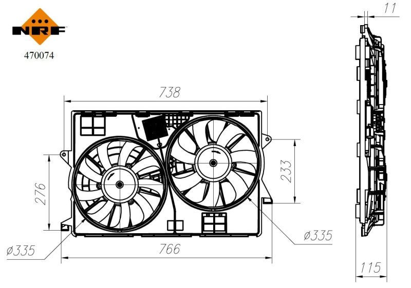 NRF 470074 Fan, engine cooling