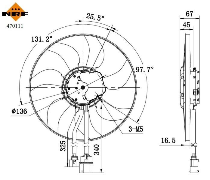 NRF 470111 Fan, engine cooling