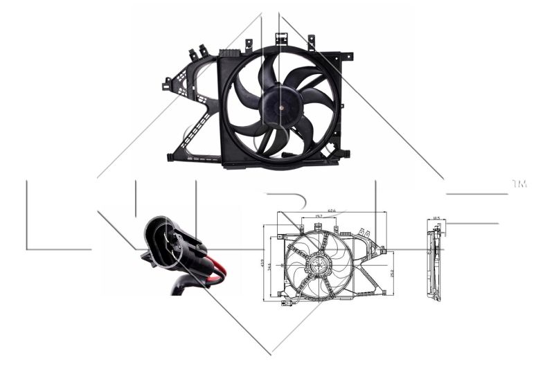 NRF 47012 Fan, engine cooling
