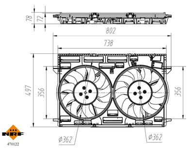 Fan, engine cooling NRF 470122