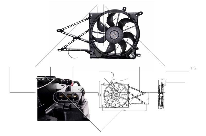 NRF 47015 Fan, engine cooling