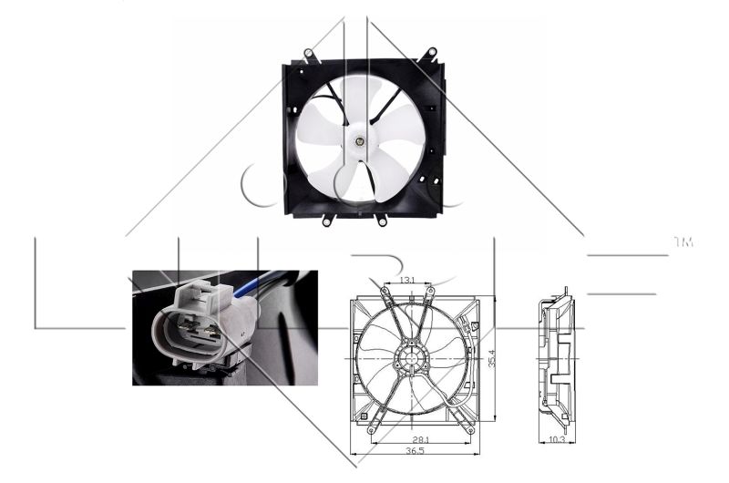 NRF 47016 Fan, engine cooling