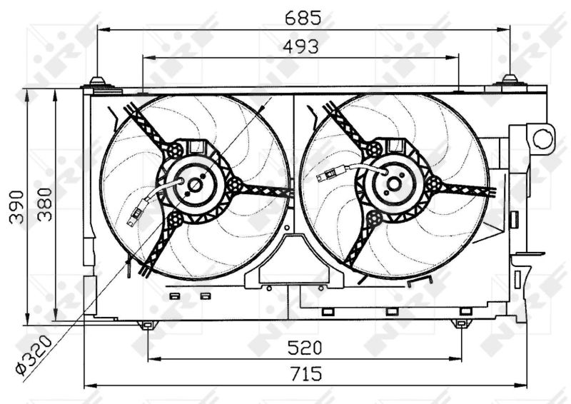 NRF 47030 Fan, engine cooling