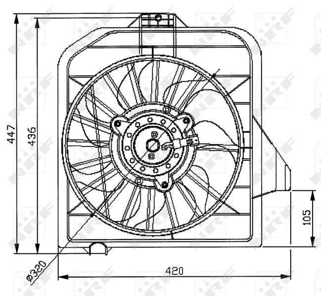 NRF 47032 Fan, engine cooling