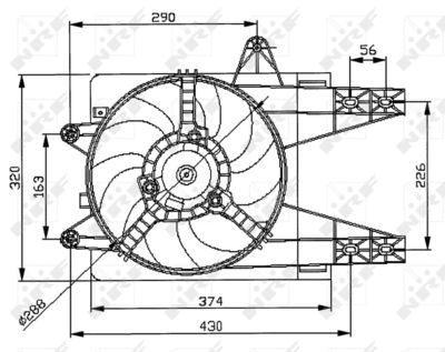 Fan, engine cooling NRF 47038