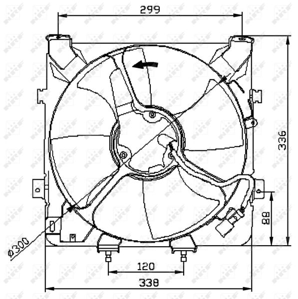 NRF 47041 Fan, engine cooling
