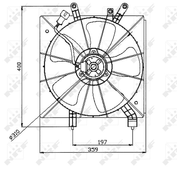 NRF 47043 Fan, engine cooling