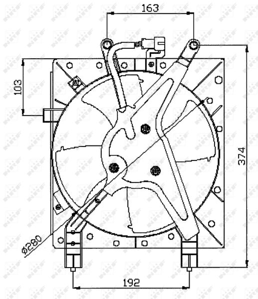 NRF 47044 Fan, engine cooling