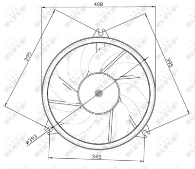 Fan, engine cooling NRF 47049