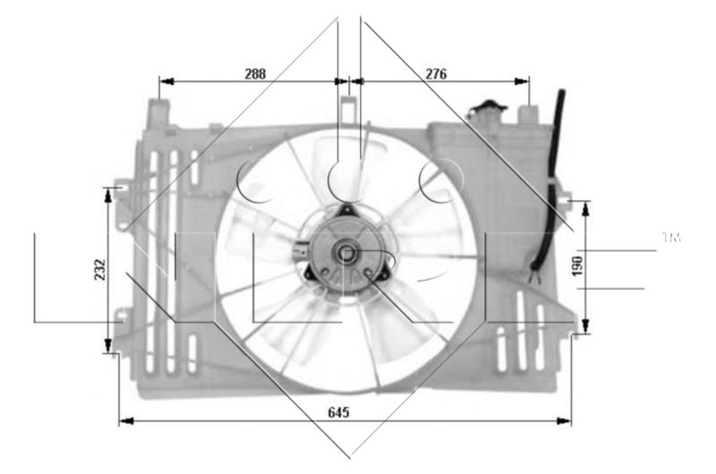 NRF 47053 Fan, engine cooling