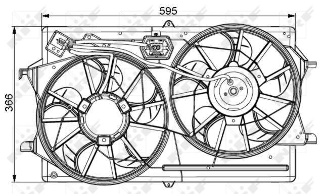 NRF 47061 Fan, engine cooling