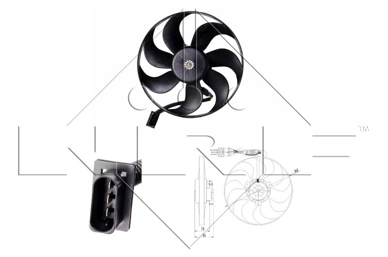NRF 47064 Fan, engine cooling