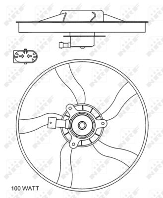 Fan, engine cooling NRF 47070