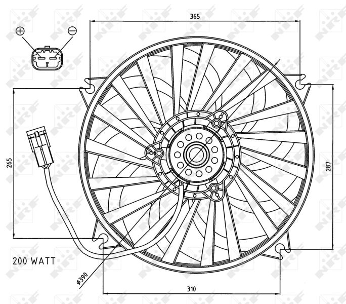 NRF 47073 Fan, engine cooling