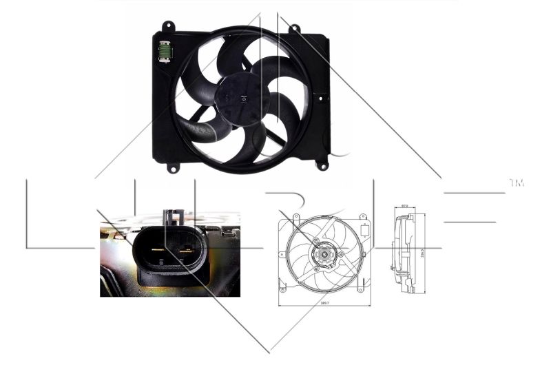 NRF 47255 Fan, engine cooling