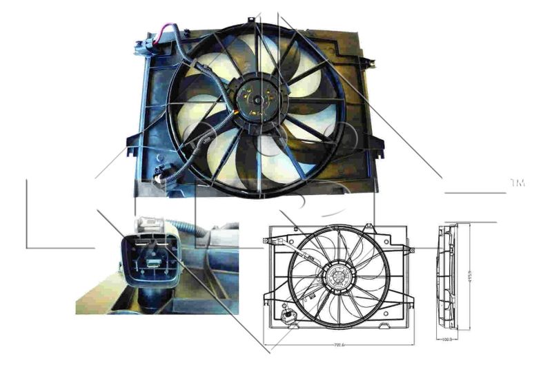 NRF 47285 Fan, engine cooling