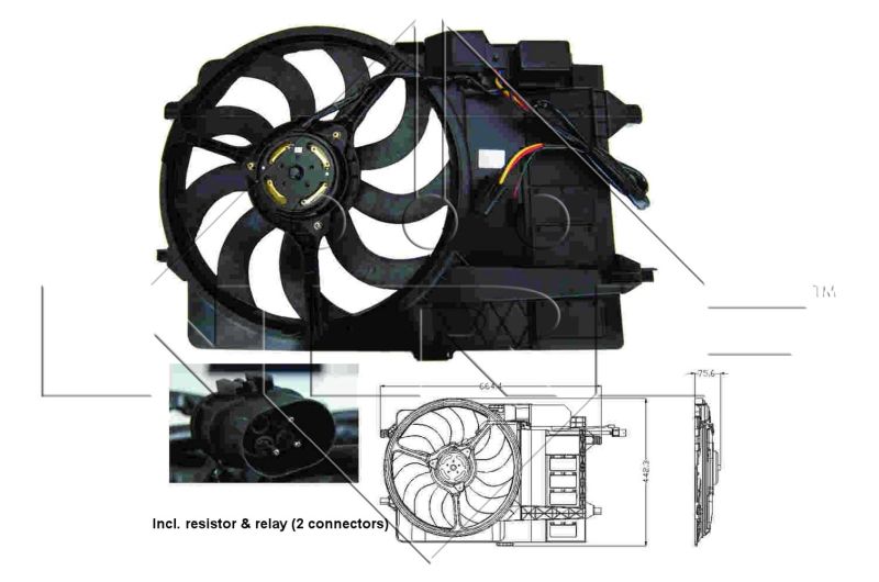 NRF 47302 Fan, engine cooling