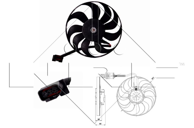 NRF 47392 Fan, engine cooling