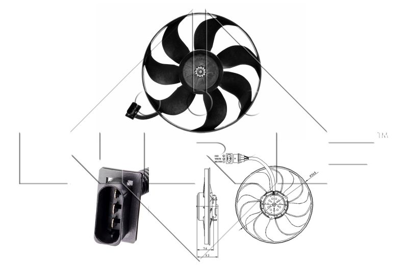 NRF 47393 Fan, engine cooling