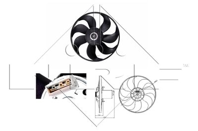 Fan, engine cooling NRF 47404