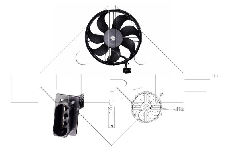 NRF 47409 Fan, engine cooling