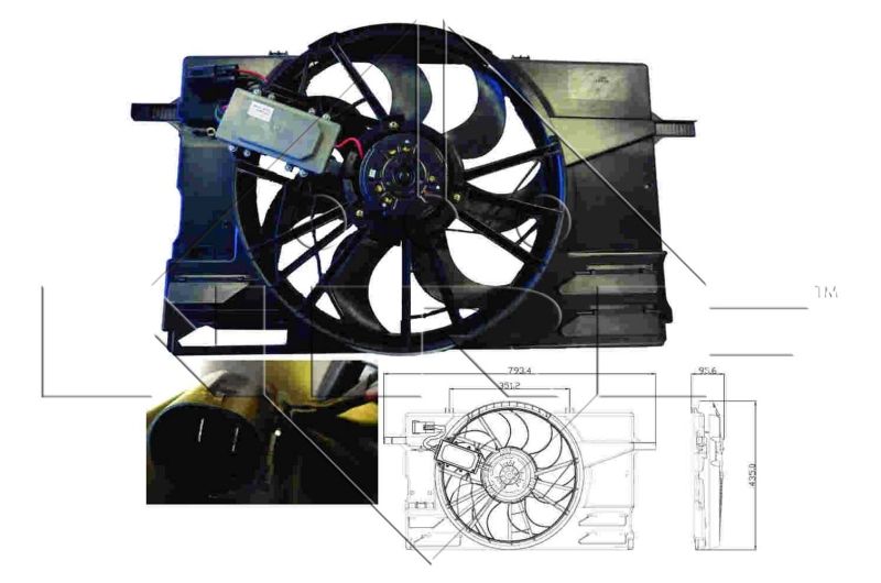 NRF 47412 Fan, engine cooling