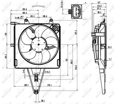 Fan, engine cooling NRF 47431