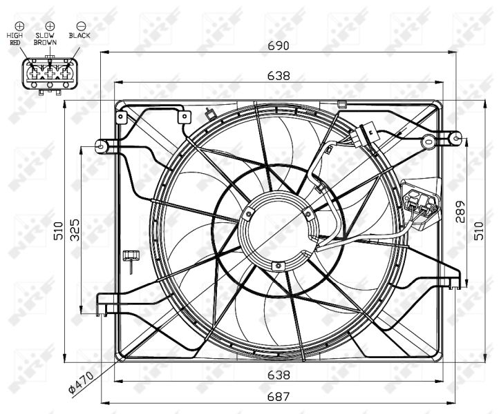 NRF 47560 Fan, engine cooling