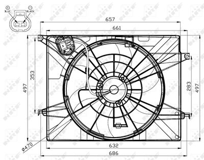 Fan, engine cooling NRF 47561