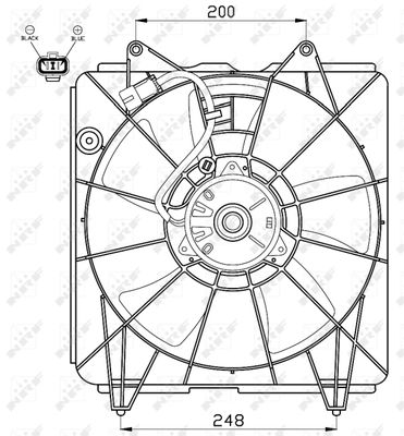 Fan, engine cooling NRF 47562