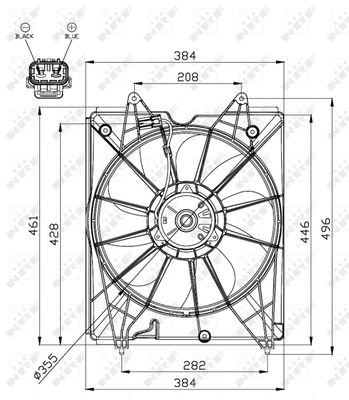 Fan, engine cooling NRF 47563