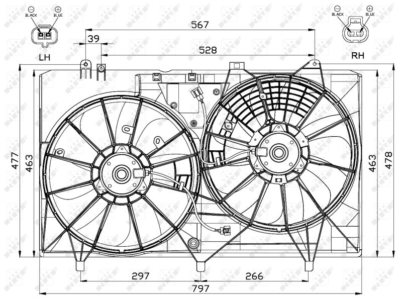 NRF 47565 Fan, engine cooling
