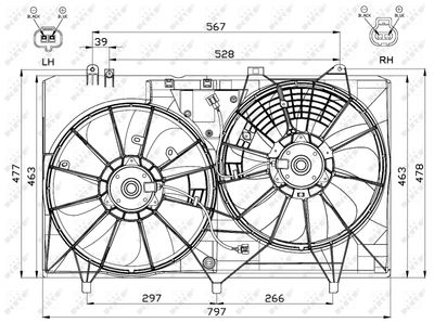 Fan, engine cooling NRF 47565