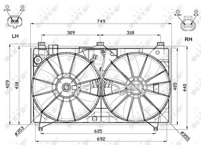 Fan, engine cooling NRF 47566