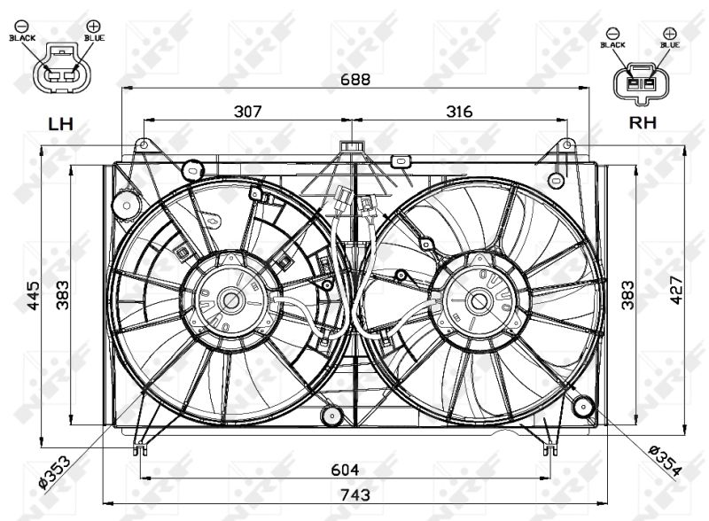 NRF 47567 Fan, engine cooling