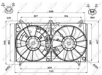 Fan, engine cooling NRF 47567