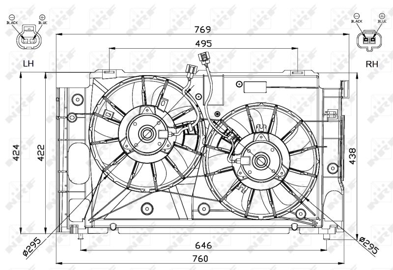 NRF 47568 Fan, engine cooling