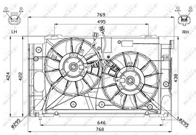 Fan, engine cooling NRF 47568