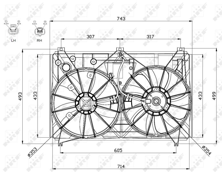 NRF 47569 Fan, engine cooling