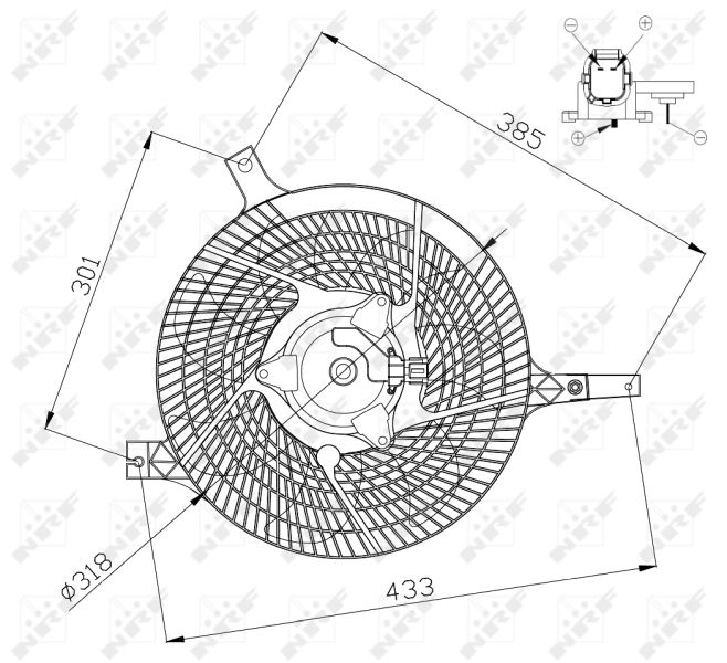 NRF 47572 Fan, engine cooling