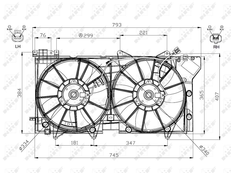 NRF 47573 Fan, engine cooling