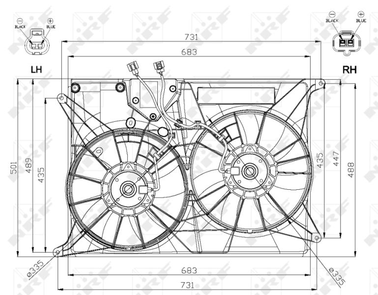 NRF 47574 Fan, engine cooling