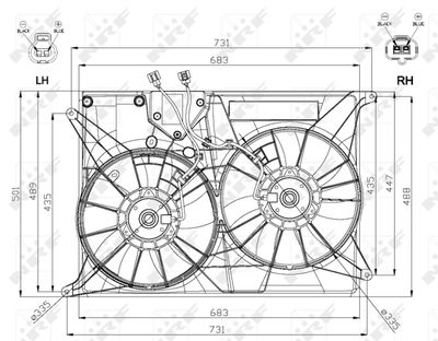 Fan, engine cooling NRF 47574