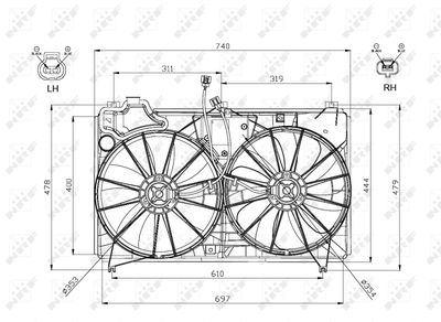 Fan, engine cooling NRF 47577