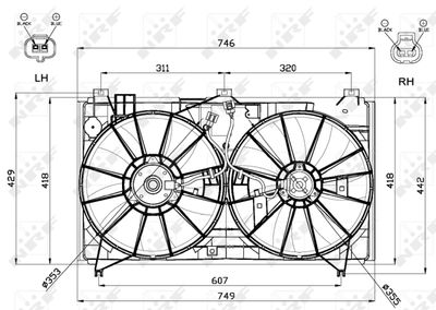 Fan, engine cooling NRF 47580