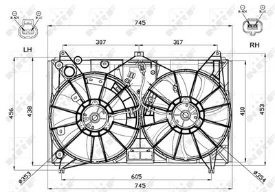Fan, engine cooling NRF 47581