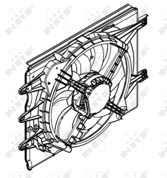 NRF 47596 Fan, engine cooling