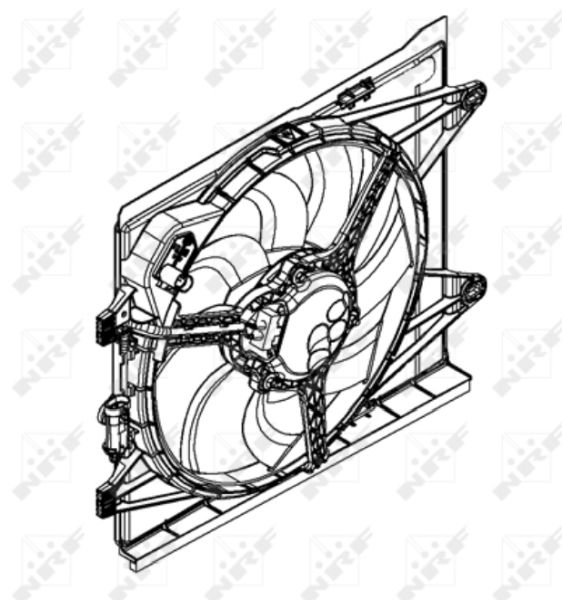 NRF 47598 Fan, engine cooling