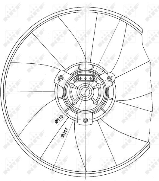 NRF 47660 Fan, engine cooling