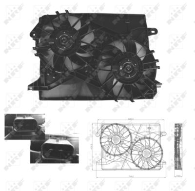 Fan, engine cooling NRF 47674